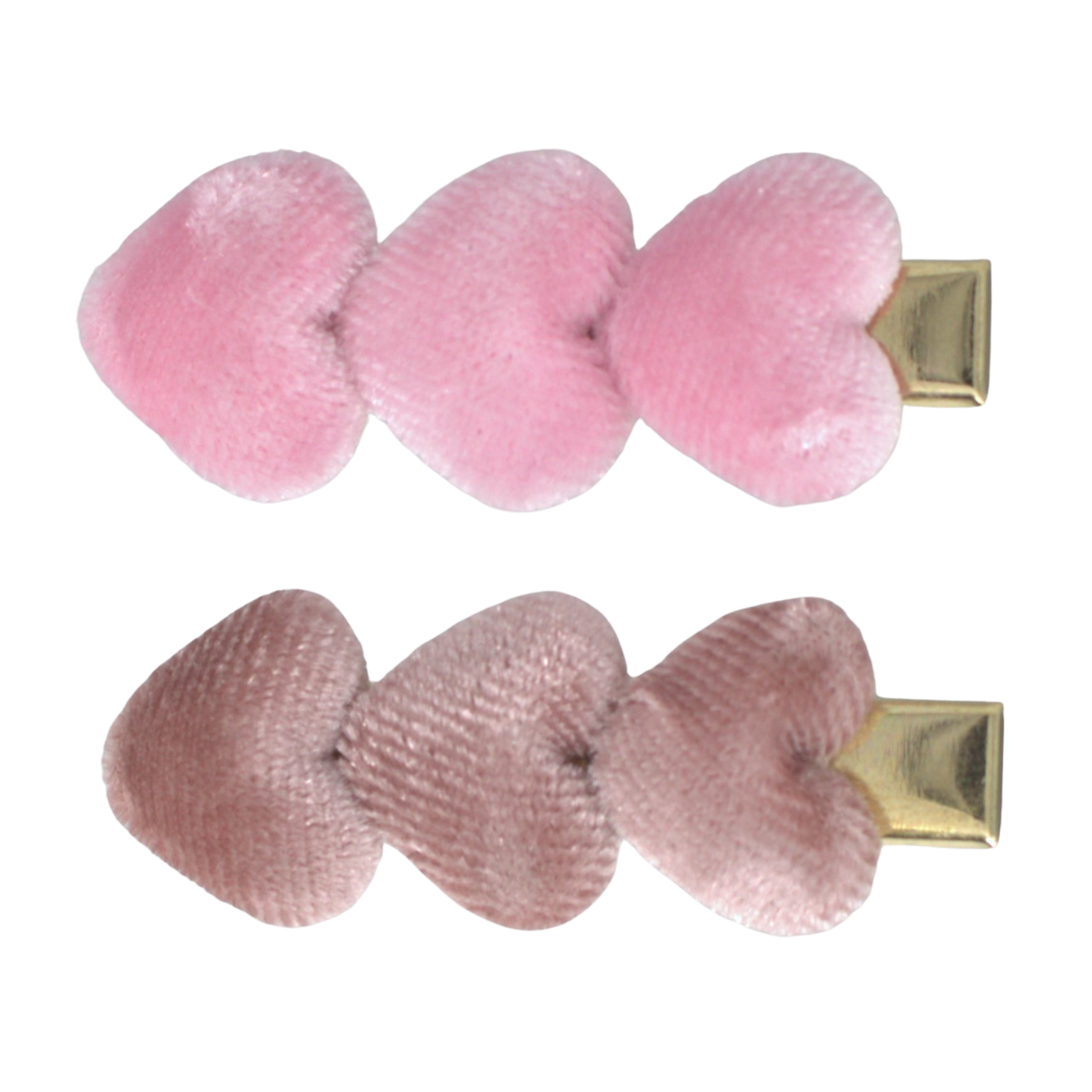 velvet hartjes haarspeldjes
