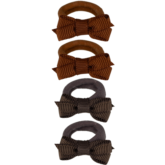 Baby Elastiekjes Met Strikje • Cappuccino