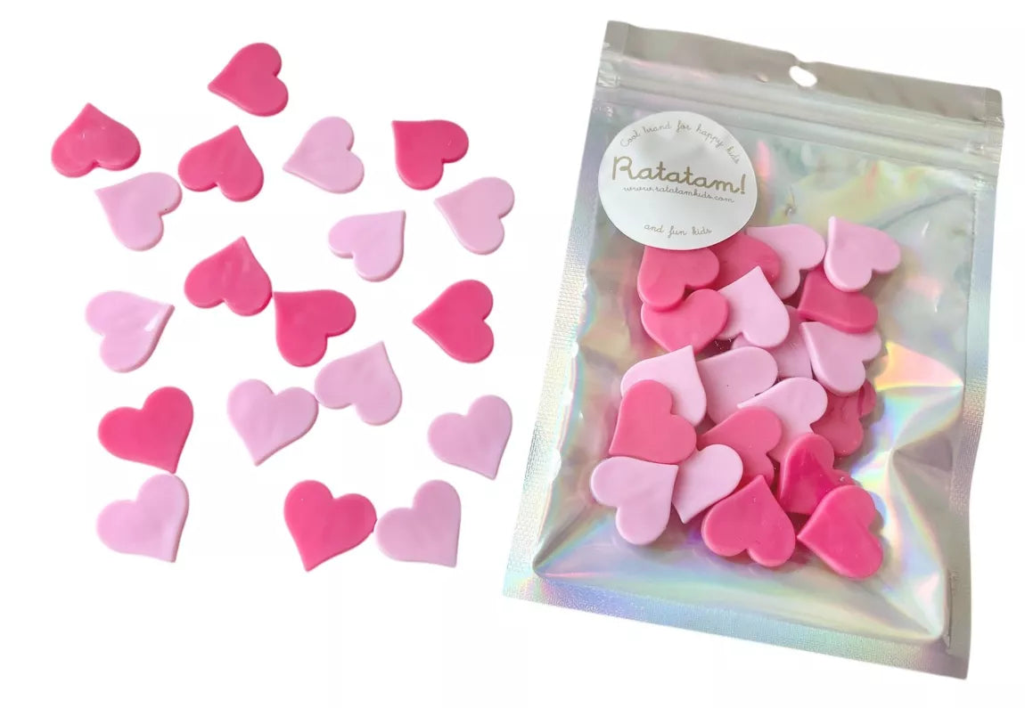 Fietskralen • Hartjes • Roze