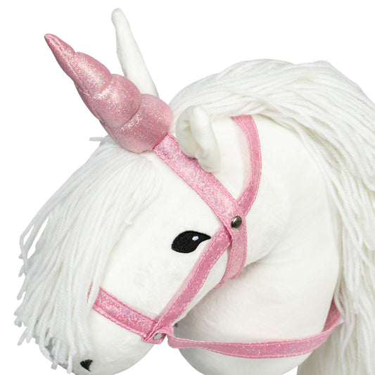Unicorn Hoorn En Halter Roze (ZONDER stokpaard enkel halter)