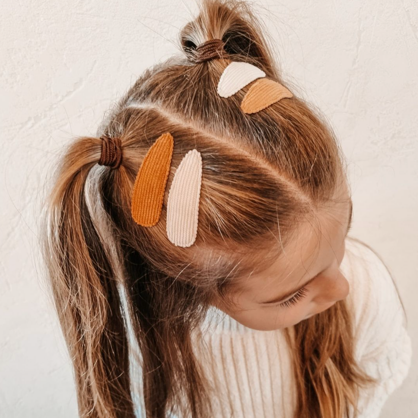 Haarspeldjes Met Stof • Neutraal Rib