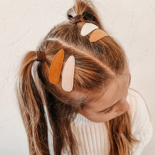 Haarspeldjes Met Stof • Neutraal Rib