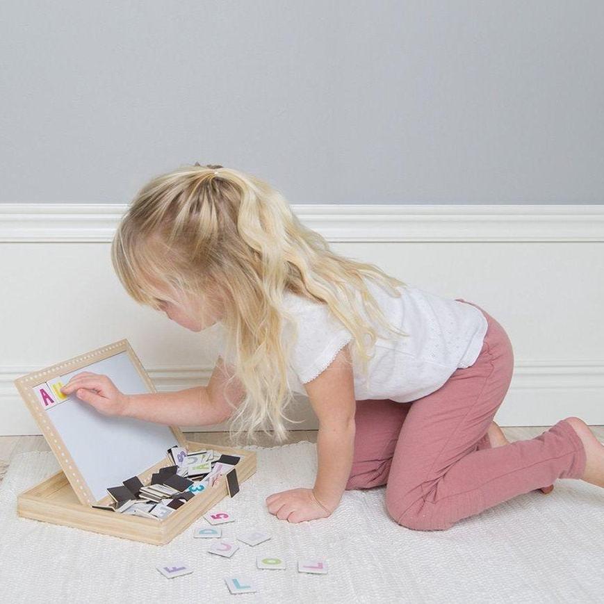 Houten Cijfers En Letters Magneetpuzzel