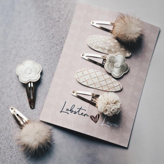 Haarspeldjes Champagne • 5 cm • 5 stuks