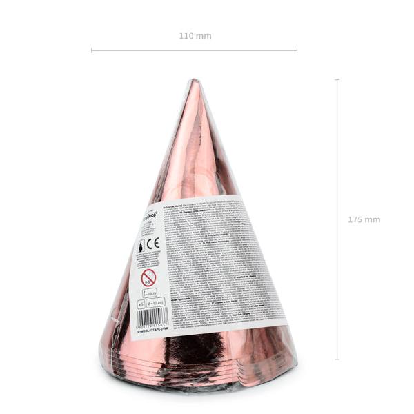 Feesthoedjes • Rosé Goud (6 stuks)
