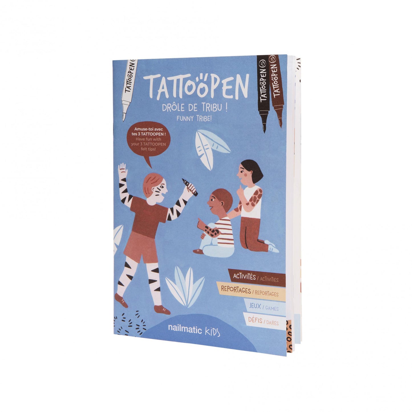 Tattoopen Set • Bruin • Zwart • Wit