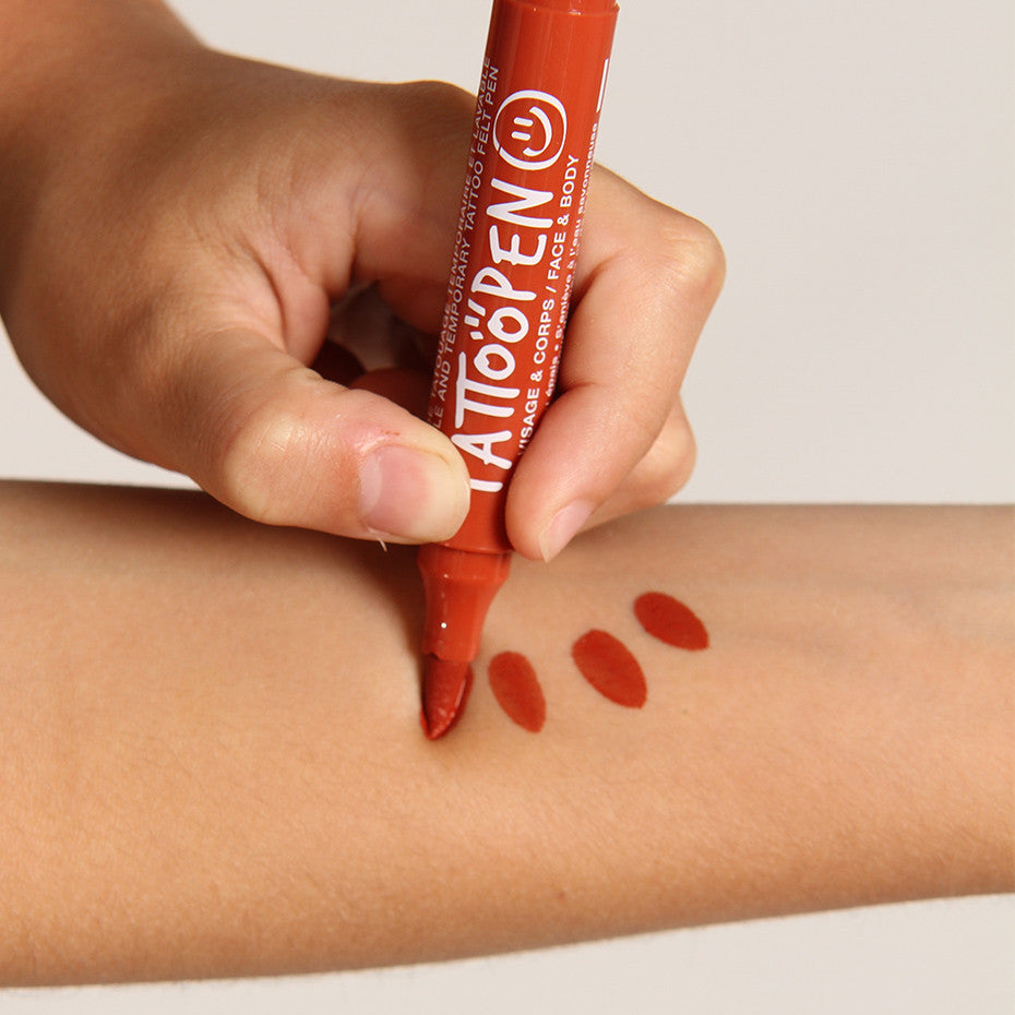 Tattoopen Set • Bruin • Zwart • Wit