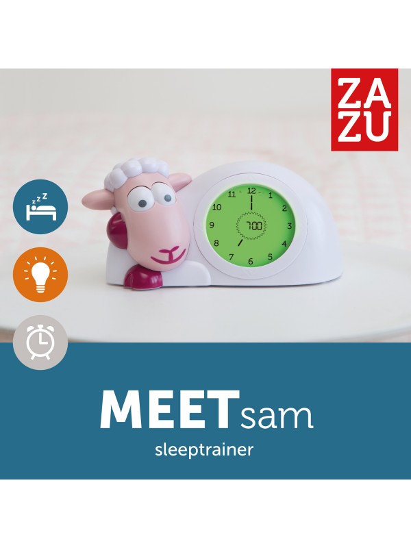 Slaaptrainer Sam • Wekker Zazu 3 in 1 • Roze