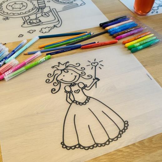 Herkleurbare Placemat • Harten Prinses