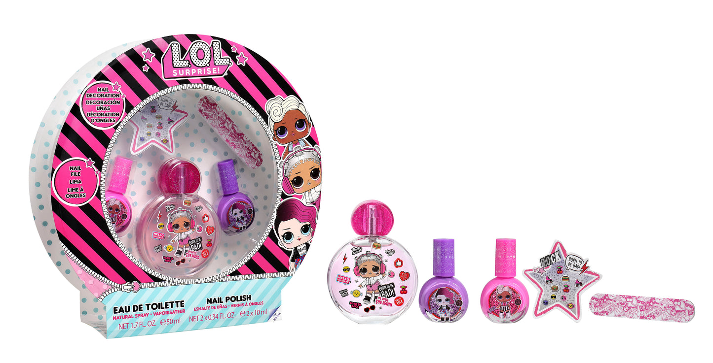 LOL Gift Set • EDT + Nagellak + Nagelvijl + Nageldecoratie