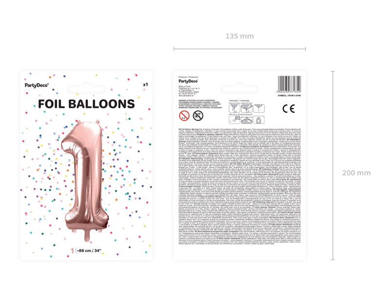 Folieballon 1 • Rosé Goud