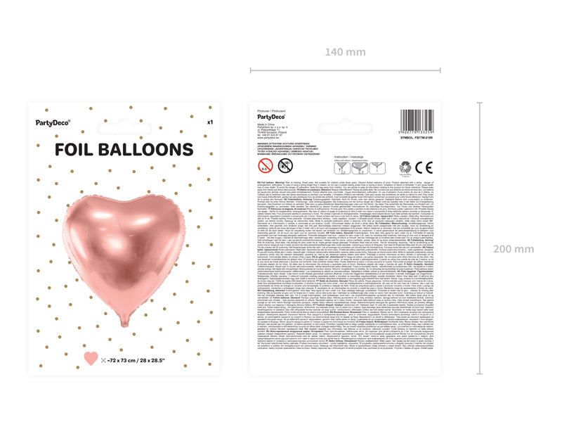 Folieballon • Hart Rosé Goud