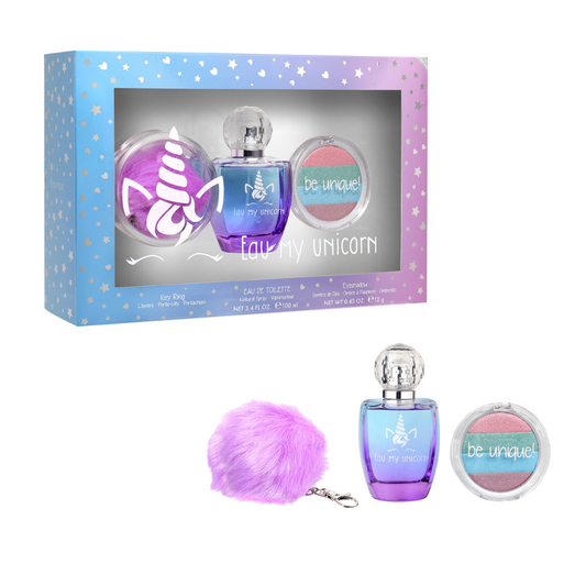 Gift Set • Eau My Unicorn • EDT 100 ml + Oogschaduw + Sleutelhanger